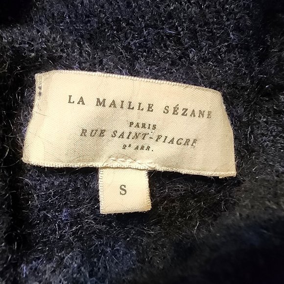 Sezane Women TRUDY JUMPER Navy / Ecru, S, Mohair Merinowoll Blend, Classic - Picture 3 of 15